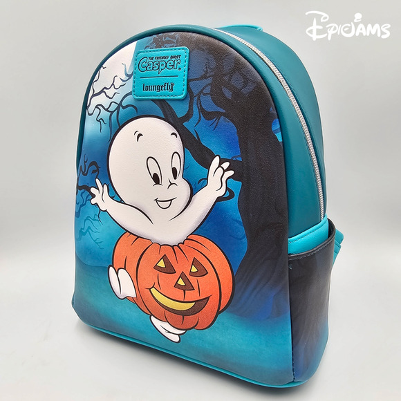 Loungefly Casper The Friendly Ghost Pumpkin Costume Halloween Mini Backpack Bag main image 4